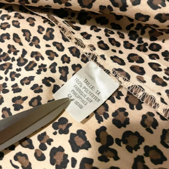 Natori Leopard Print Robe Kimono and Nightgown Womens Size 1X - Picture 14 of 16